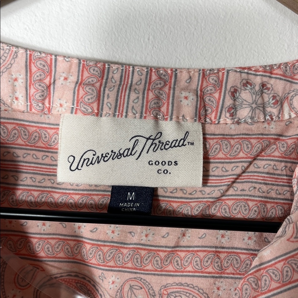 Universal Thread Pink Paisley Ruffle Blouse - Picture 3 of 7